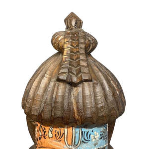 Tête de Bouddha en bois de style traditionnel - Product Image 4