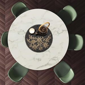 เสื่อแก้วลูกปัดแบนสำหรับโต๊ะรับประทานอาหารร้านอาหารบาร์งานแต่งงานแผ่นรองจานดีไซน์โต๊ะรับประทานอาหารแบบหยาบ - Product Image 2