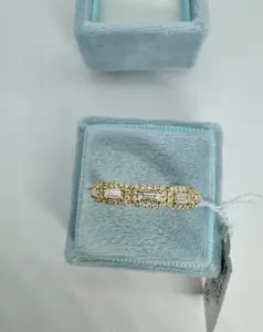 925 <b>Silver</b> 2Ct Baguette Cut Real Moissanite Diamond Wedding <b>Band</b> Stylish <b>Ring</b> From the Moissanite <b>Rings</b> Collection - Product Image 1