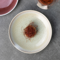 YAYU 2024 Marque privée, vaisselle en céramique et porcelaine, design personnalisé, glaçure grise naturelle, ensemble d'assiettes pour pâtes et soupes, assiettes de restaurant