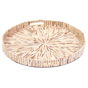 Nacre blanche incrustée de plateaux de service écologiques peints à la main personnalisés pour la décoration de la maison du Vietnam - Product Image 2