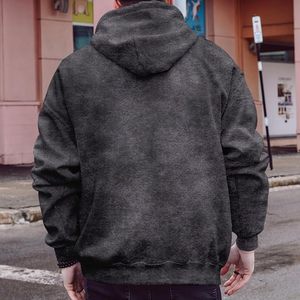 Sudadera con capucha de lavado ácido de lana de algodón de gran tamaño de diseño personalizado de alta calidad, Sudadera con capucha de lavado ácido para hombres - Product Image 6