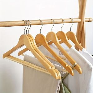 Top Quality Solid Wood Clothes <b>Hanger</b> <b>for</b> Wardrobe Bathroom Living Room with Non-stick Wood - Product Image 2