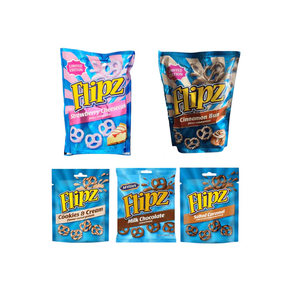 Venta al por mayor de snacks de pretzel Flipz sabor tarta de queso de fresa, 90g por bolsa, elaborados por Pladis, pretzels crujientes salados con recubrimiento dulce - Product Image 5