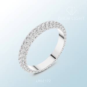 Bague solitaire en or blanc sur mesure élégante avec diamants ronds certifiés IGI, idéale pour les fiançailles, les mariages, les célébrations, les cadeaux - Product Image 2