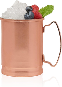 Fabriqué à la main lisse fini grande tasse en cuivre or Rose lisse lèvre arrondie bière vin boire Bar hôtel cadeau de fête de mariage 99.04% - Product Image 4