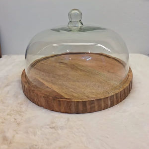 Vente flash - Support à gâteau en bois fait main avec couvercle en acrylique transparent, compatible lave-vaisselle, couleur et taille personnalisables, marque Shunhe - Product Image 4
