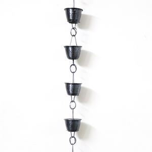 CUSTAUM DESIGN ALUMINUM HAMMERED CUP RAIN CHAIN <b>for</b> <b>GARDEN</b> and POOL DESIGN WITH ANTIQUE HAMMERED FINISHED - Product Image 1