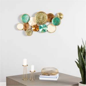 Flor pared arte escultura hierro Floral colgante decoración Hotel restaurante Oficina sala de estar pared artes casa calentamiento decorativo - Product Image 5