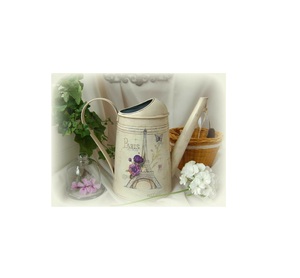 Rust-resistant Galvanized Metal <b>Water</b> <b>Can</b> with Hand-painted Enamel Floral Patterns Perfect <b>for</b> Eco-friendly <b>Gardening</b> - Product Image 5