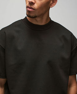 Camisetas hechas a medida para hombre, 100% algodón grueso, 250 GSM, logotipos impresos personalizados, camiseta de Hip Hop de gran tamaño para hombre - Product Image 2