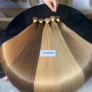 Cheveux humains bruts vietnamiens d'usine 100 grammes kératine extensions de cheveux à pointe plate pré-collée droits - Product Image 1