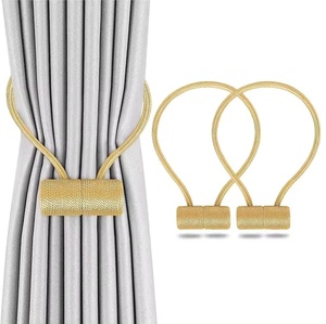 Paire d'embrasses argentées pour rideaux de fenêtre décoratifs Crochets pour rideaux en métal Porte-rideaux robuste fait à la main - Product Image 6