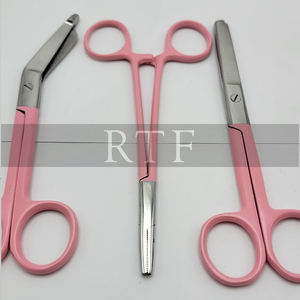 ชุดอุปกรณ์การพยาบาลด้วยมือทำจากสแตนเลสแบบพรีเมี่ยมชุดคีมหนีบและกรรไกรที่มีด้ามจับพิมพ์มีสไตล์โดยเนื้อดิบถึงละเอียด - Product Image 4