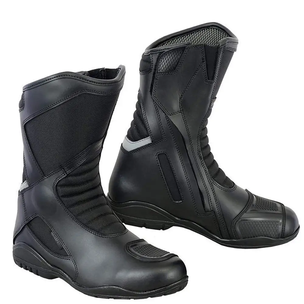 Motorcycle Leather Boots Sports Safety Ride Motorbike Boots High quality Motorbike Riding Motocross Top Sale Shoes