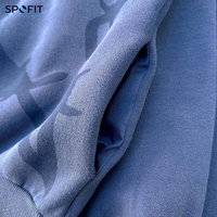 Ensemble 2 pièces SPOFIT pour homme : sweat à capuche et pantalon de survêtement, couleur unie, cordon de serrage, imprimé sérigraphié, 100 % coton, collection automne-hiver, style streetwear