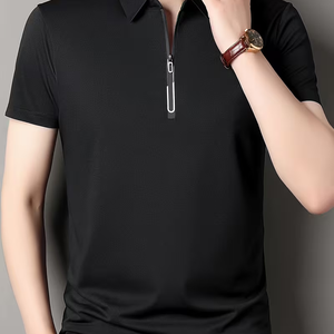 Camisa Polo Personalizada de Alta Calidad, Transpirable, con Cierre y Rayas, 200gsm, 100% Lino, para Hombre - Product Image 3