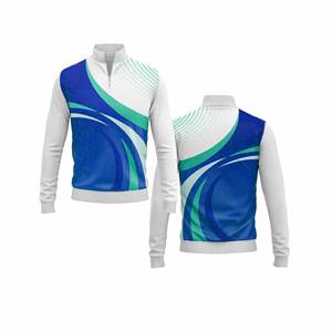 Veste à fermeture éclair quart hommes femmes vêtements de sport pour jeunes pullover d'équipe à séchage rapide - Product Image 6