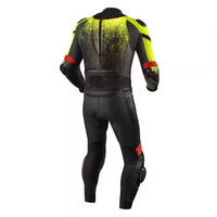 Traje de Motocicleta para Hombre, Mono de Cuero para Carreras con Protecciones para una Protección Completa del Cuerpo, para Motociclistas y Turismo