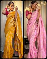 Vêtements ethniques indiens royaux mettant en vedette des saris en soie élégants