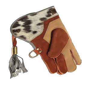 Gants de fauconnerie pliables imperméables en cuir de vache véritable personnalisés de haute qualité, équipement de piégeage, fitness animal, ensemble de 2 pièces - Product Image 2