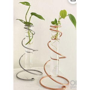 Modern Round Iron & Glass <b>Test</b> <b>Tube</b> Flower <b>Vase</b> with Gold Finish Eco-Friendly Home Wedding Tabletop Decor - Product Image 5