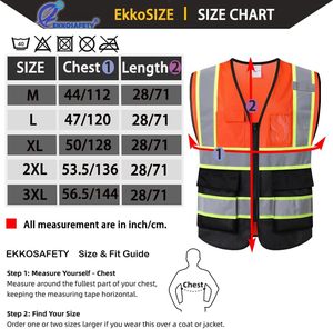 Chaleco reflectante de alta visibilidad de suministro de fábrica, uniforme de trabajo de malla transpirable personalizado para trabajadores de la construcción de carreteras - Product Image 2