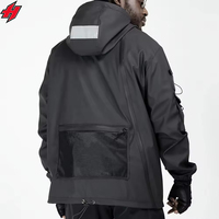 Veste bomber en cuir imperméable pour homme Killwinner Tech Wear, tendance printemps-automne, avec hauts noirs pour couple