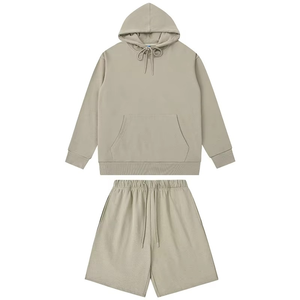 2026 Custom <b>Men's</b> Winter Track Jacket and <b>Short</b> Set <b>Zip</b> up Lightweight Hoodie Plus Size High Quality - Product Image 4