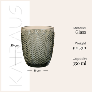 Ensemble de 4 verres à boisson en verre gaufré subtil Meraki - Product Image 3