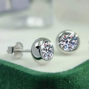 Wholesale 925 <b>Silver</b> CZ Screw Back <b>Earrings</b> Secure Locking Studs Sensitive Ears Simplistic Designs for Girls Women Zircon Main - Product Image 5