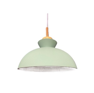 Vintage Black Metal <b>Pendant</b> Light with Wooden Top <b>E27</b> Ceiling Hanging Lamp for Kitchen Island - Product Image 5