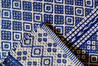 Tapis de couloir en coton indien réversible personnalisable tissé à la main technique jacquard intérieur extérieur utilisation abstraite moderne ensembles de tapis