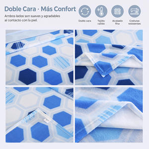 Ensemble de draps en polaire thermique pour lit double, 3 pièces – Ensemble de literie en polaire chaude avec drap-housse, drap plat et oreiller - Product Image 4