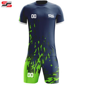 Conjunto de uniforme de fútbol de gran venta 2025, ropa deportiva de fútbol de poliéster transpirable, camiseta de entrenamiento Unisex con estampado de nombre personalizado - Product Image 1