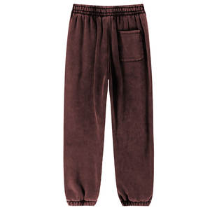 2024 nuevo estilo hombres ácido lavado polar pantalones de chándal al por mayor de alta calidad personalizado lavado ácido pantalones de chándal para hombres - Product Image 2