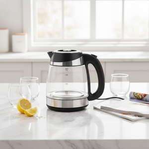 Hervidor Eléctrico de Vidrio Borosilicato, Acero Inoxidable 304, 1500W, 220V, Base Giratoria 360° con Función de Mantener Caliente, Hervidor de Agua Caliente Colorido - Product Image 4