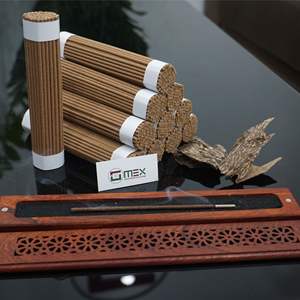 Encens naturel en fil de bois d'agar, bois de santal, ambre gris, toutes saisons, diffuseur d'aromathérapie d'automne, porte-encens à usage religieux - Product Image 1