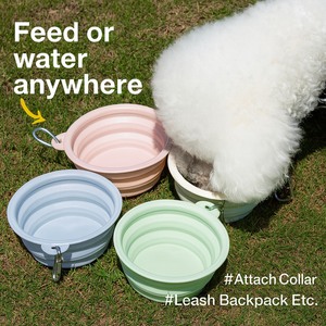 ชามพกพาสำหรับสัตว์เลี้ยง TPE แบบพับได้และแบบหนีบสำหรับ B2B เดินสุนัขและเดินป่ากลางแจ้ง - Product Image 3