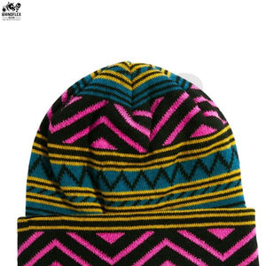 Confortable Hommes Beanie Caps Couleur Jacquard Conception Logo Personnalisé Fait Chapeaux D'hiver 100% coton Adultes Unisexe Beanie Cap - Product Image 3