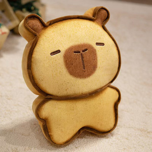 Aika Kawaii - Juego de Decoración para Habitación con Peluche de Capibara en Forma de <span class=keywords><strong>Pan</strong></span> <span class=keywords><strong>Tostado</strong></span> y Cojín de Peluche - Product Image 3