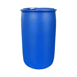 Fût en plastique de qualité supérieure authentique de 200 L, bleu, HDPE, à haut débit, scellé, à double couvercle, moulé par soufflage, 55 gallons - Product Image 1