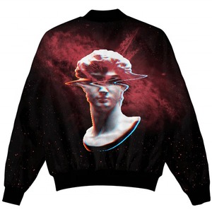 Wholesale Men's High Neck Zip Sublimation Printed Thick Breathable Windproof Bomber <b>Jacket</b> for Outdoor Activities - Product Image 6