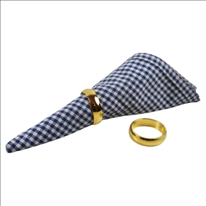 Anneau de serviette en tissu métallique solide rond fait à la main avec logo personnalisé anneaux pour mariage hôtel table à manger décor porte-serviettes - Product Image 2