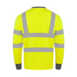 Polo à manches longues en polycoton haute visibilité 'Murcia' Produit promotionnel - Product Image 5