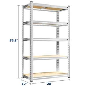 Estantería Metálica Galvanizada de 5 Niveles, Sin Pernos, para Almacenamiento en Garaje, Hogar o Almacén - Product Image 2