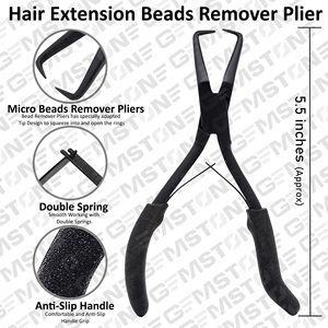 Kit de Herramientas para Extensiones de Cabello Negro, Acero Inoxidable, Duradero, Reutilizable, Logotipo Personalizado, Anillo para Jalar el Hilo, Removedor de Microperlas de 2 Orificios - Product Image 4