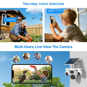 Cámara Solar <span class=keywords><strong>Exterior</strong></span> de 5 Lentes y 3 PTZ, Vista Amplia de 4 Imágenes, Puertos Solares Dobles, Ángulo Ajustable, Carcasa Premium Resistente para Uso Global - Product Image 6