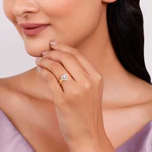 GIVA Heer by GIVA-Gold Lab Grown Diamond <b>Ring</b> Elegant and Luxurious Jewelry - Product Image 2