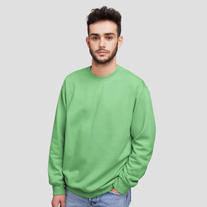 300g hombres 100% algodón cuello redondo sudaderas sólido Beige Casual Tops estampado personalizado de talla grande sudaderas con capucha sin sudaderas - Product Image 4